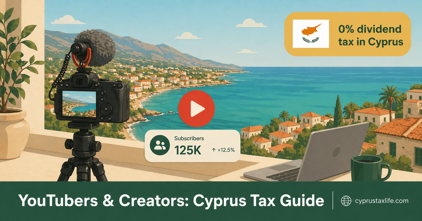 Cyprus taxes for YouTubers & Content Creators 2026 - Non-Dom effective rate ~5%